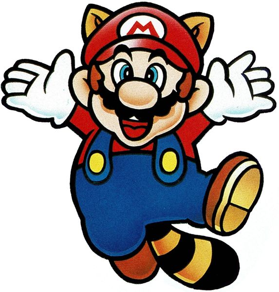File:Raccoon Mario jumping SMB3 art.jpg