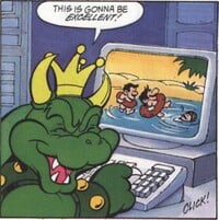 King Koopa as he appears in the Super Mario Bros. comic "Just Deserts"