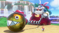 Screenshot of a boss from Super Mario Odyssey.