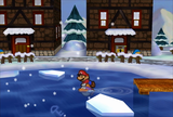 Mario and Sushie about to obtain the Warehouse Key in Shiver City