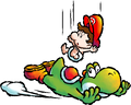 Yoshi catching Baby Mario