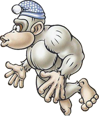 Image of Eddie the Mean Old Yeti from the Donkey Kong Card Game