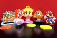 The collection of toys in the Mario & Luigi: Paper Jam promotion at Sonic Drive-In