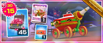 The Cheership Pack from the 2021 Holiday Tour in Mario Kart Tour