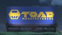 Toad Manufacturing sign in Mario Kart World