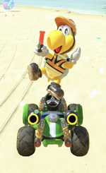 Koopa Troopa (Work Crew) performing a trick.