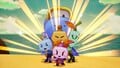 IDLE striking their poses in front of Dorrie at the end of the side quest