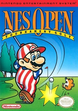 North American box art for NES Open Tournament Golf