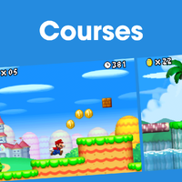 Cover image for the Courses playlist for New Super Mario Bros. on Nintendo Music.