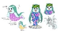 Concept art of the Lochladies in Super Mario Odyssey.