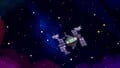 A glitch changing the satellite's color