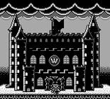 Exterior of Mario's castle under Wario's control, in Super Mario Land 2: 6 Golden Coins.