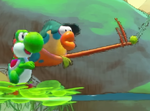 A creature capable of angling, from Yoshi and the Mysterious Book