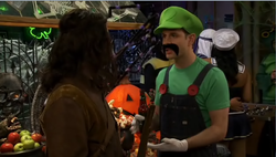 Dennis Reynolds (Glenn Howerton) dressed up as Luigi from the It's Alway's Sunny in Philadelphia episode "Who Got Dee Pregnant?" (Season 6, Episode 7)