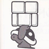 A Buster Beetle from Super Mario Bros. 3.