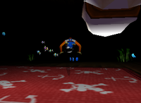 A blue Banana Bunch and a set of blue Banana Coins in Gloomy Galleon.