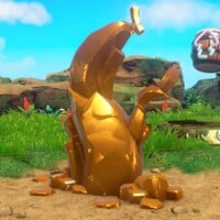 A medium-sized golden root Donkey Kong Bananza