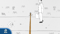 The TV screen perspective of the Rope prize, featuring the Sameow cameo.