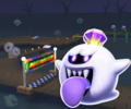 The course icon of the Reverse variant with King Boo (Luigi's Mansion)