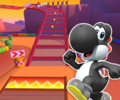 The course icon of the Trick variant with Black Yoshi