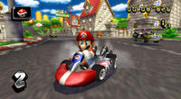 Pre-release screenshot of Mario Circuit in Mario Kart Wii.