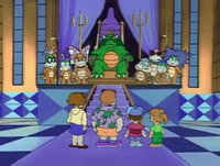 King Koopa and his Koopalings confronting Norman and his family in "Mush-Rumors."