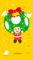 Christmas-themed wallpaper from Nintendo Co., Ltd.'s LINE account