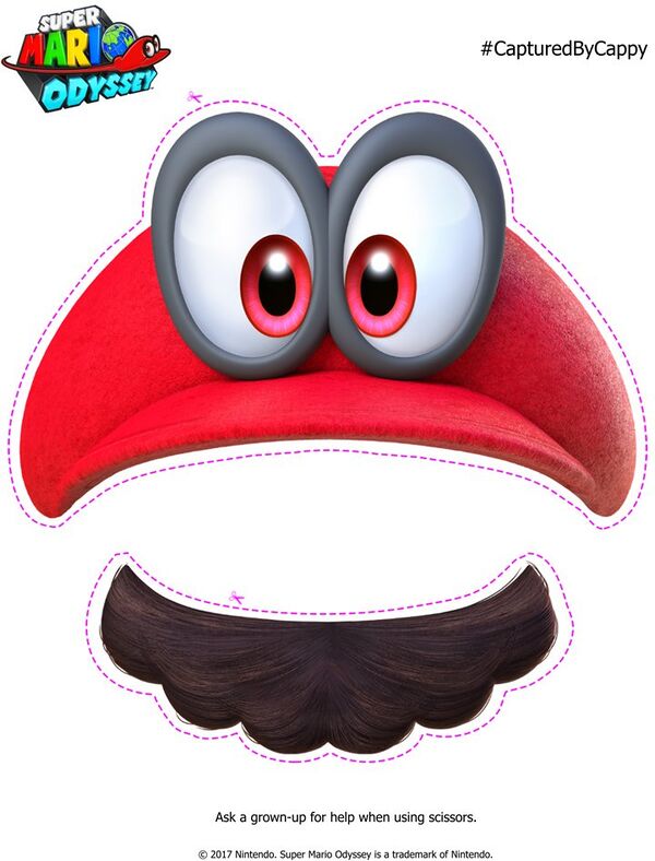 Printable Cappy and mustache