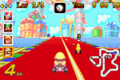 Wario and Peach in the go-kart