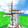 Screenshot of a windmill from Super Mario Sunshine.