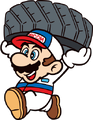 Mario holding a tire (Famicom 40th Anniversary)