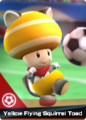 A Sub Character Card featuring Yellow Flying Squirrel Toad kicking a soccer ball