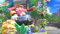 Dr. Eggman's float at the Rio Carnival in the Wii U version of Mario & Sonic at the Rio 2016 Olympic Games.