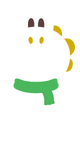 Item decoration from the 2024 Holiday Create-a-Card application depicting a Yoshi snowman