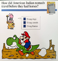 "How did American Indian nomads travel before they had horses?"