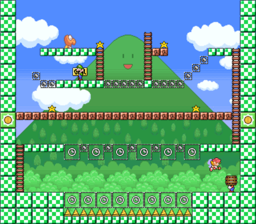 Level 3-7 map in the game Mario & Wario.