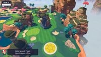 Hole 1 of Shelltop Sanctuary's Pro layout from Mario Golf: Super Rush