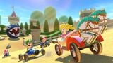 Peach and several others racing on DS Peach Gardens