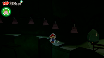 Hidden Toad No. 3 of Earth Vellumental Temple in Paper Mario: The Origami King