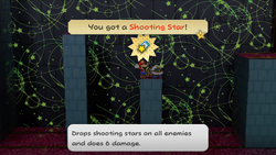 Mario holding the second Shooting Star in Palace of Shadow of Paper Mario: The Thousand-Year Door for Nintendo Switch.