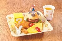 Kids Hamburger Meal with Mario Figurine Pick provided by Kinopio's Café
