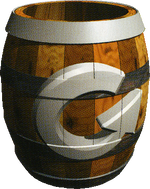 Spinner Barrel artwork in Donkey Kong Country 2: Diddy's Kong Quest.