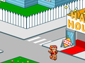 Mona arriving at the Hawt House via her scooter