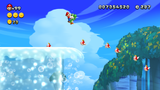 Mario with Yoshi in Above the Cheep Cheep Seas