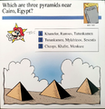 "Which are three pyramids near Cairo, Egypt?"