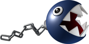 Artwork of a Chain Chomp for Mario Party 8 (Reused for Mario Tennis Aces)