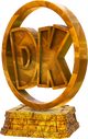 Statue of DK Coin from Donkey Kong Bananza