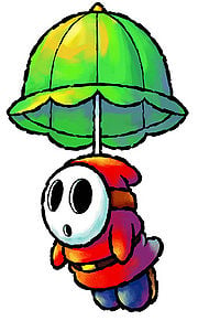 Artwork of a Glide Guy in Yoshi's Island DS