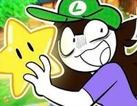 Jaiden wearing a Luigi hat