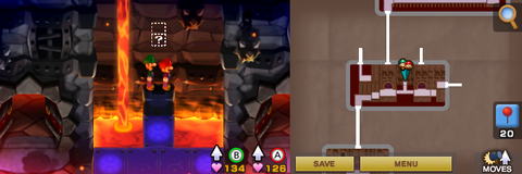 Location of the first hidden block in Bowser's Castle.